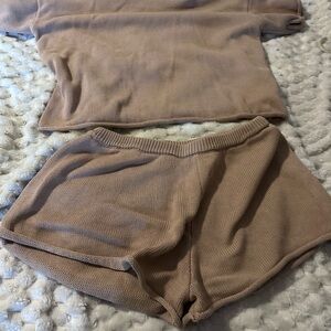 Double Zero Knit Sweater in Light Pink